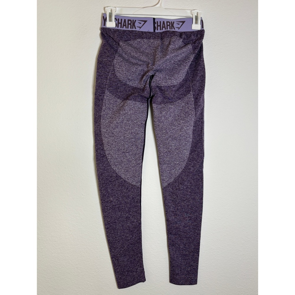 Gymshark Flex High Waisted Seamless Leggings Purple Marl Medium Workout Tights - Picture 2 of 5
